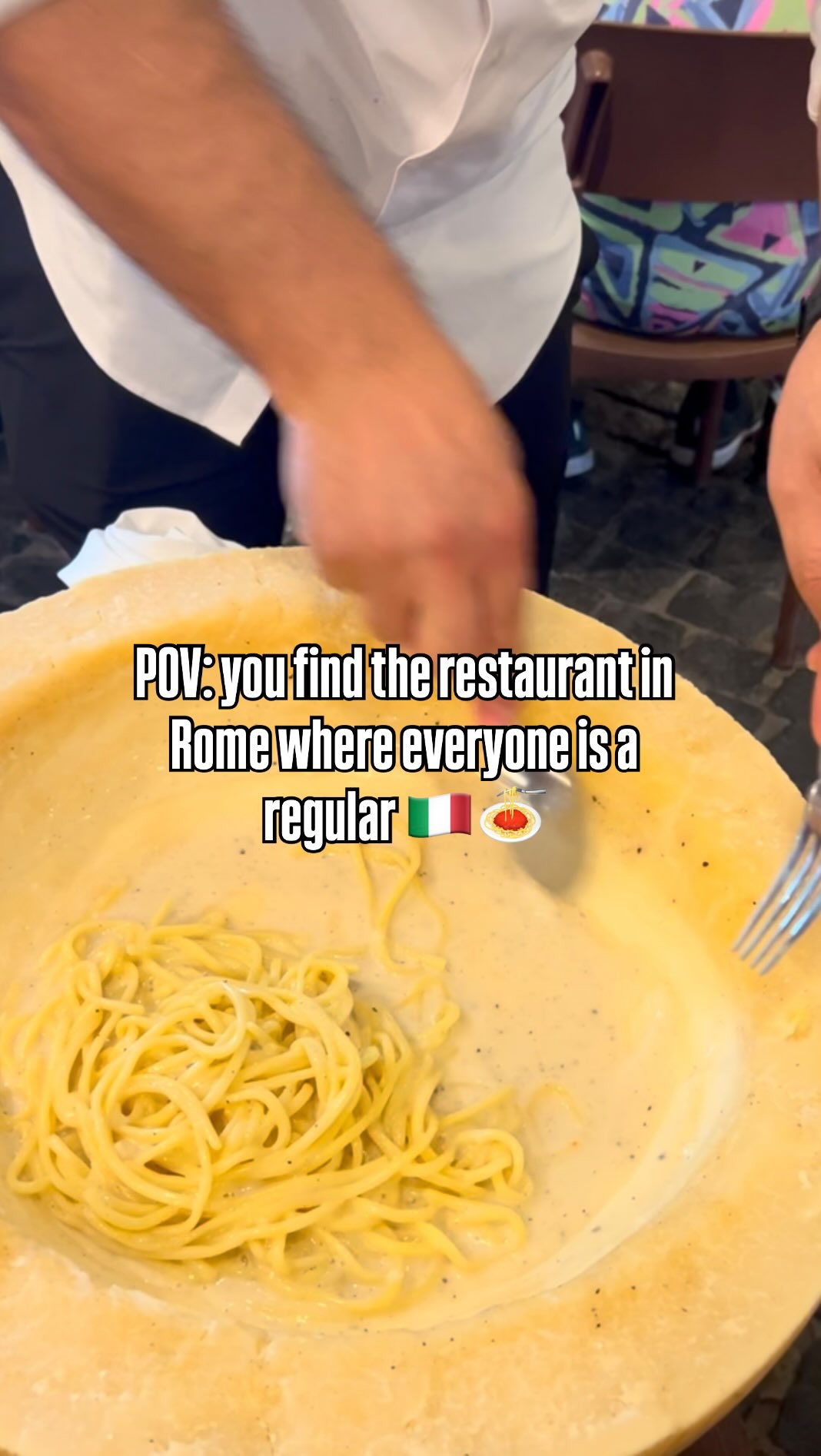 Rome Restaurant Features Cacio e Pepe In Giant Cheese Wheel