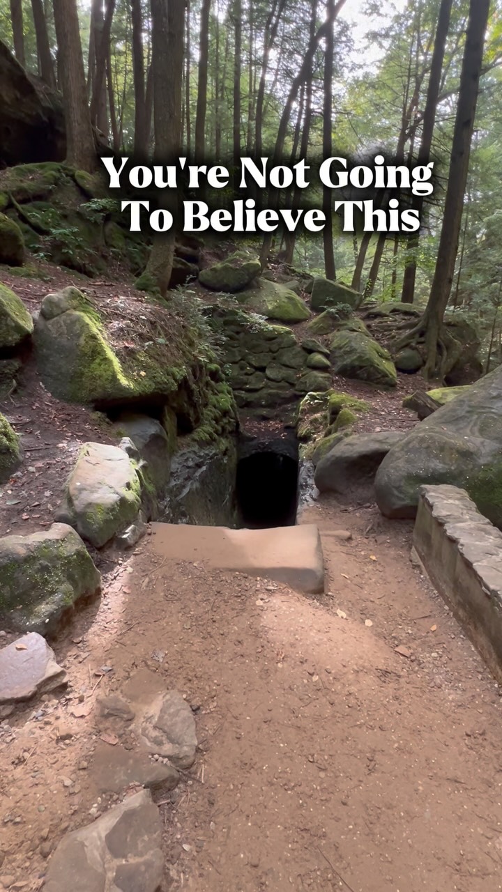 Hocking Hills Cave And Waterfall