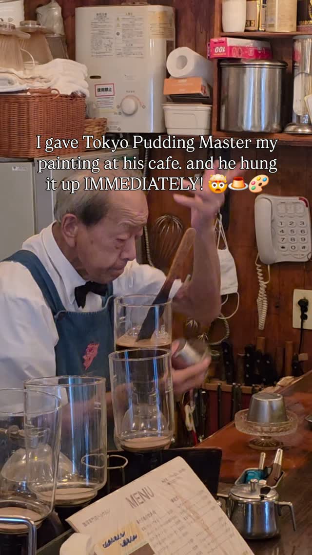 Tokyo Pudding Master Receives Artwork At Hekkelun Cafe