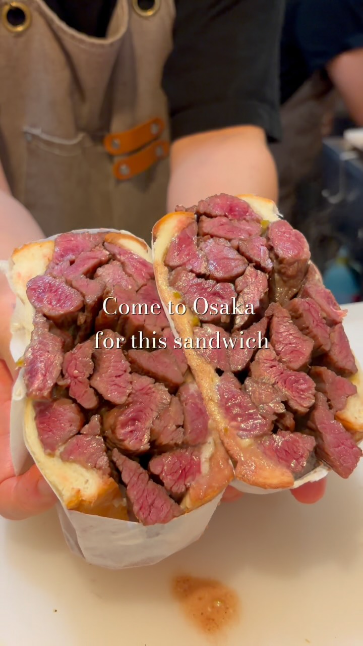 Osaka's Juicy Beef Harami Steak Sandwich