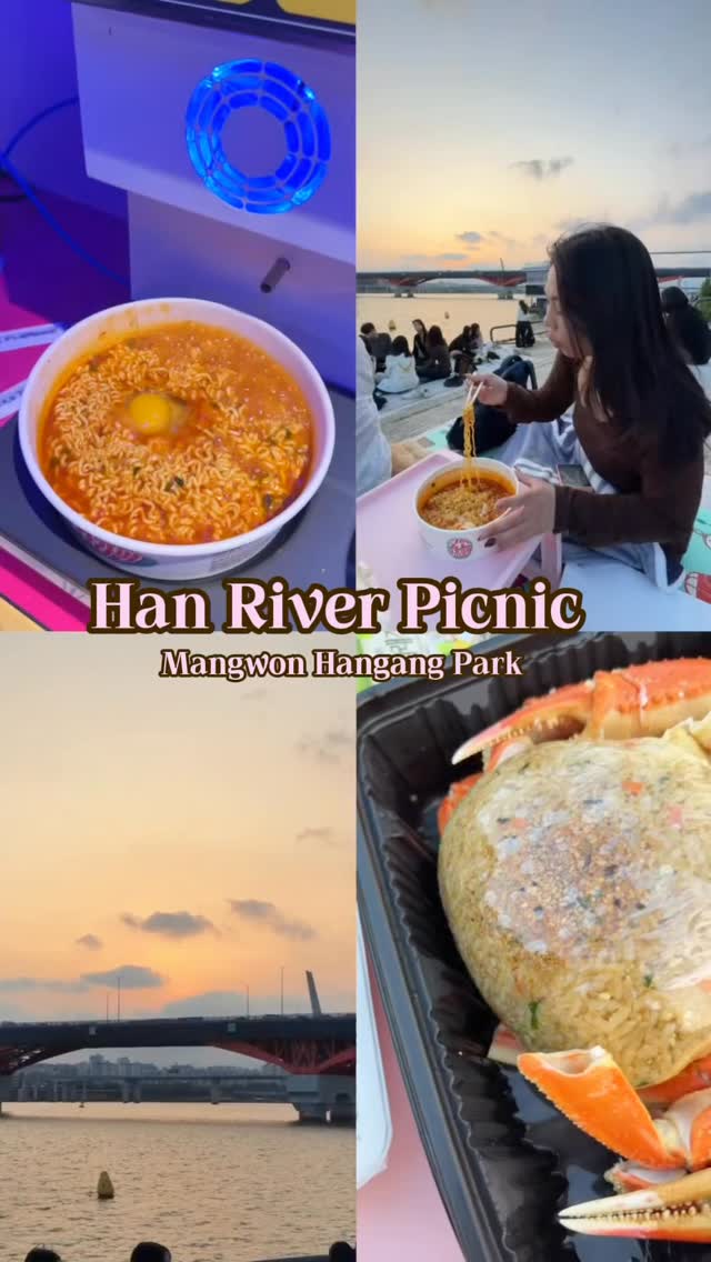 Han River Picnic With Market Food And Ramen