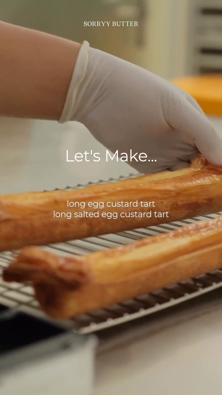 Slow Butter Bakery's Long Egg Custard Tart Process