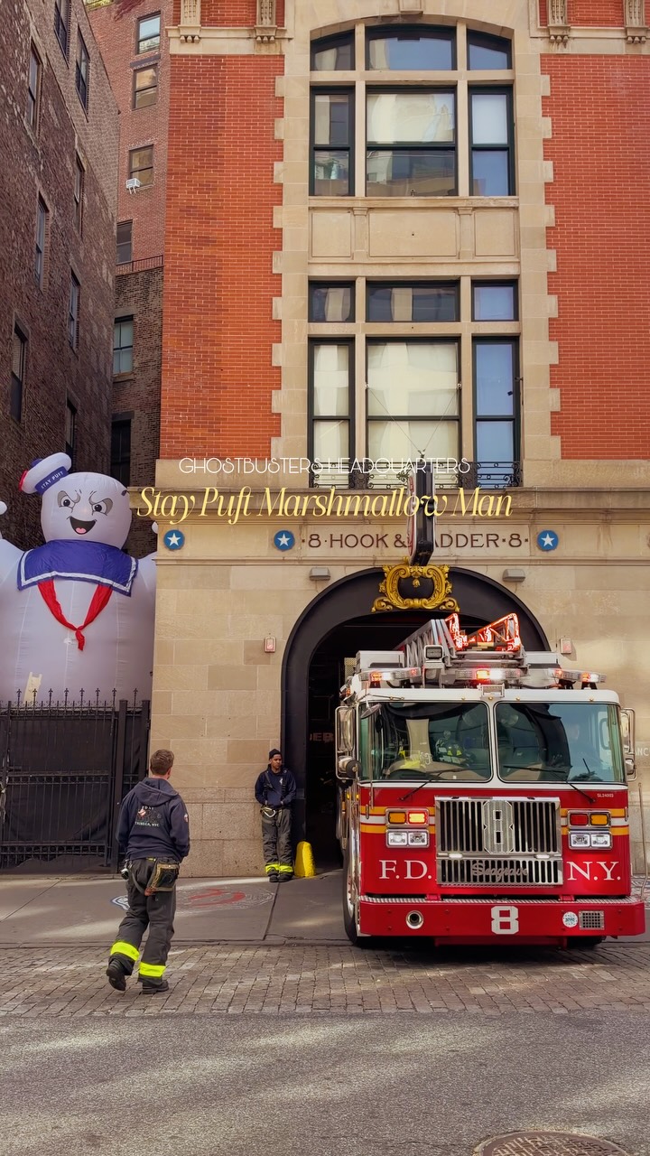 Iconic Ghostbusters Firehouse Displays Marshmallow Man