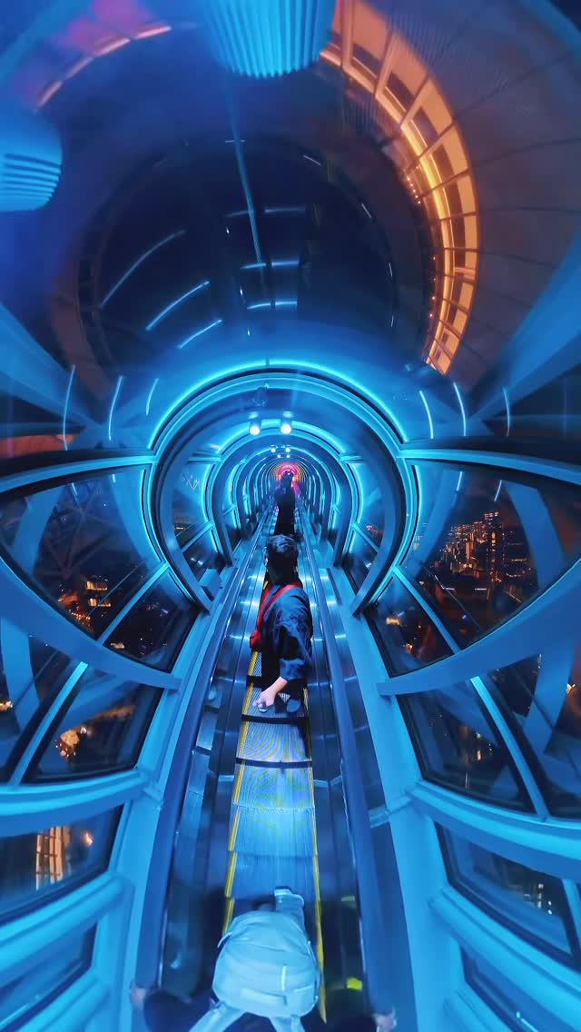 Umeda Sky Building's Futuristic Escalator Ride