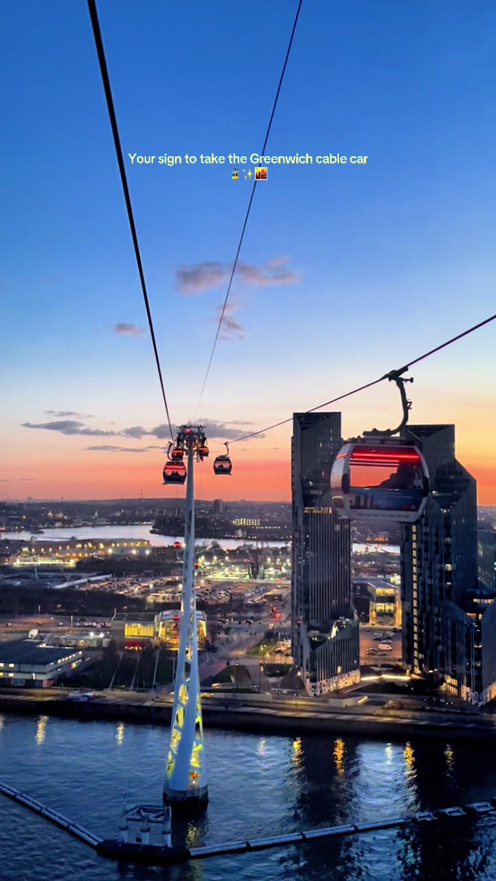 London Cable Car Over River Thames