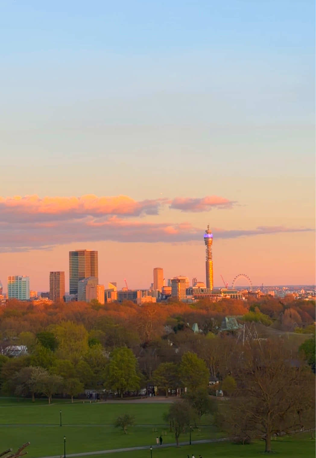 Sunset Views From London's Primrose Hill
