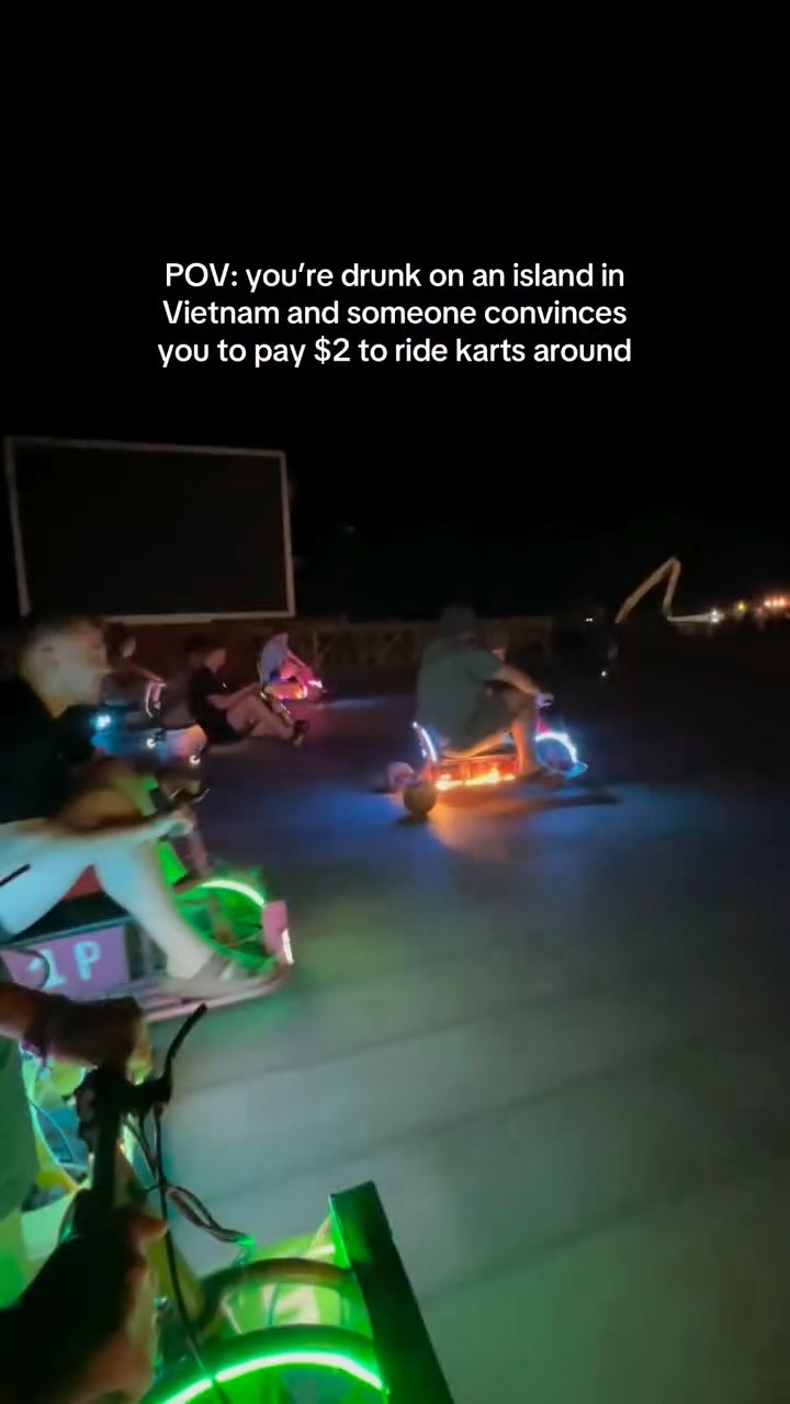 Vietnam's Island Go-Karting Nightlife Fun