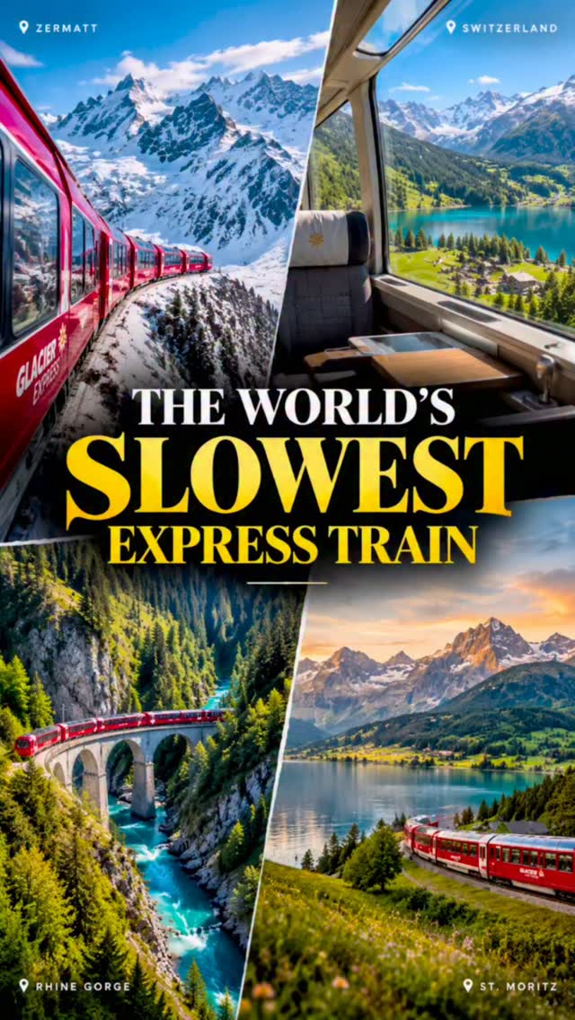Scenic Swiss Alps Train Journey Through Majestic Landscapes