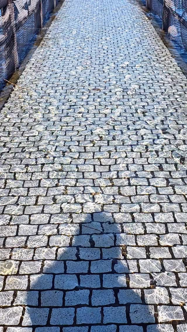 Submerged Cobblestone Path in Etajima, Japan