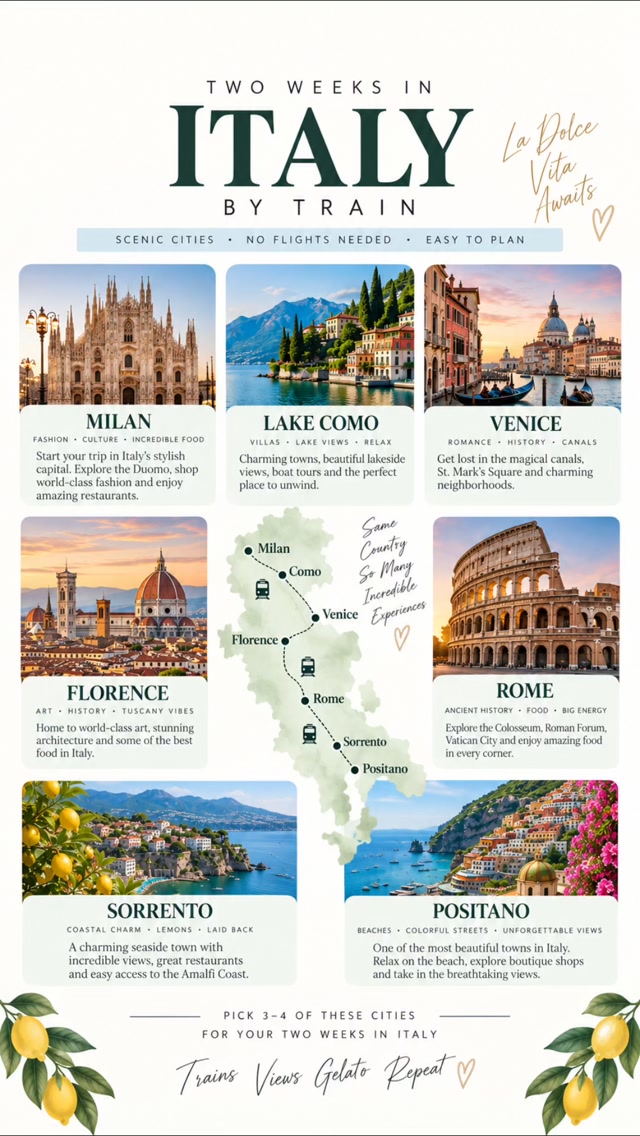 Italy Train Journey: A Two-Week Itinerary