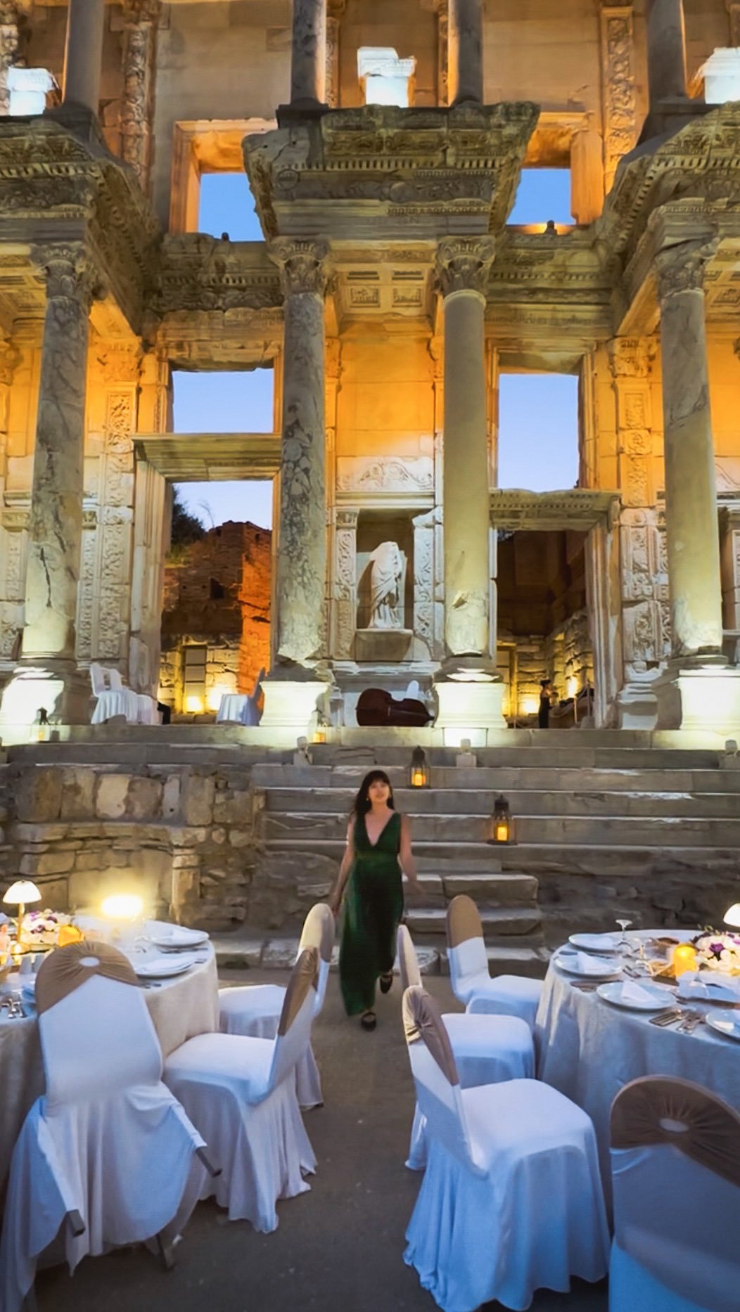 Ancient City Dinner at Ephesus's Library of Celsus