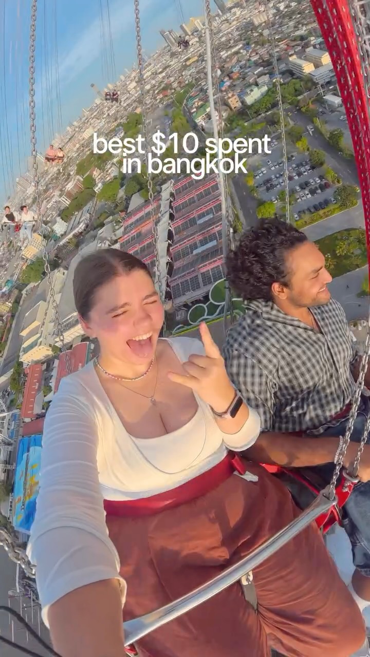 Bangkok Riverfront Market And Tallest Swing Ride