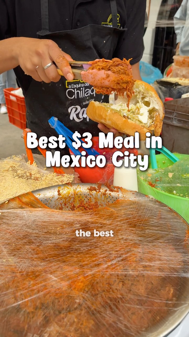 Mexico City's Best Chilaquil Torta Vendor