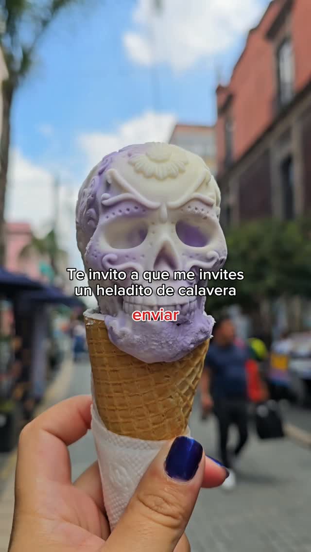 Day of the Dead Skull Ice Cream Cones
