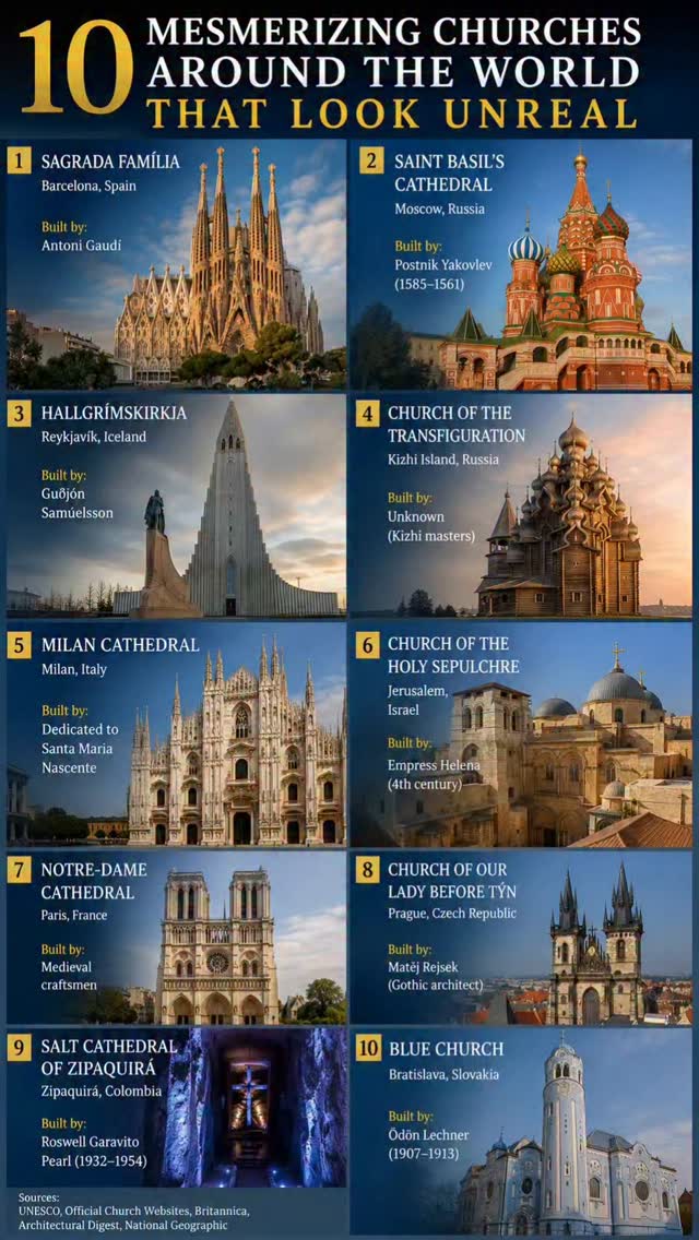 Ten Iconic Churches With Unique Architectural Styles