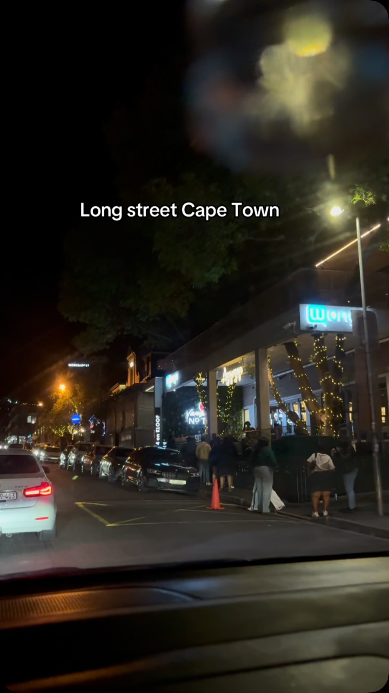 Night Drive Through Festive Long Street