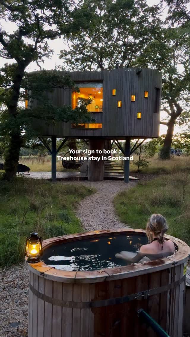 Scotland Treehouse Getaway With Hot Tub