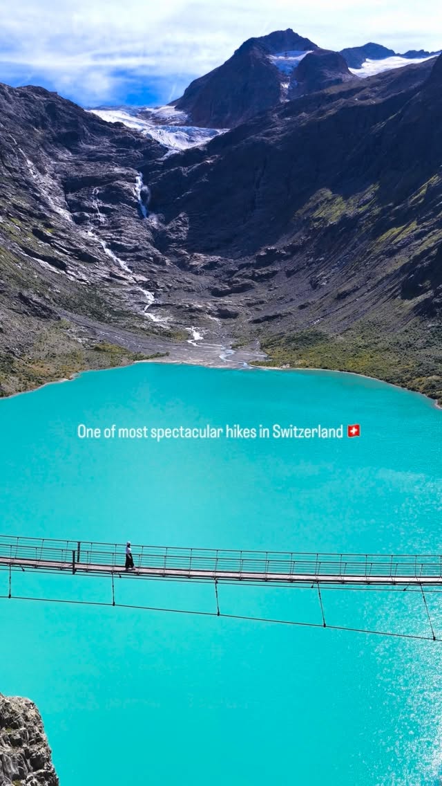 Swiss Alpine Hike to Trift Bridge and Glacier