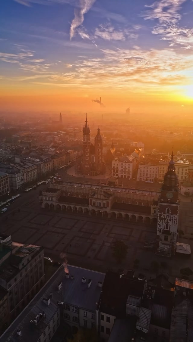 Krakow's Main Square At Sunrise