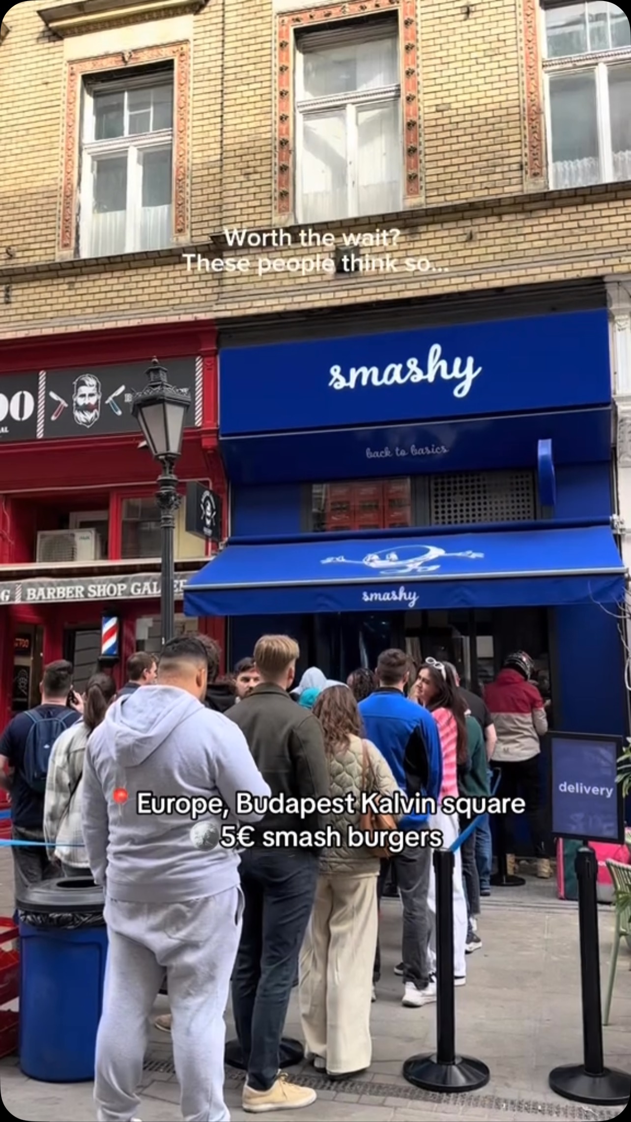 Budapest Burger Joint With Long Lines