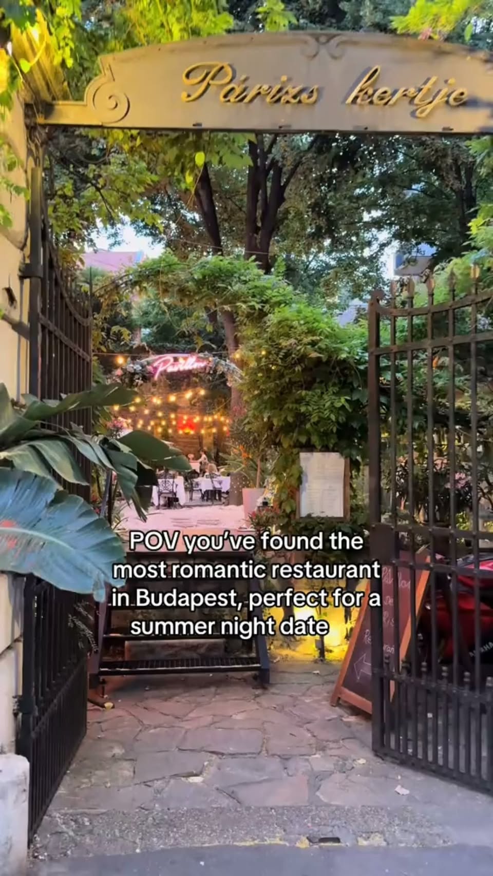 Romantic Budapest Restaurant With Enchanting Outdoor Dining