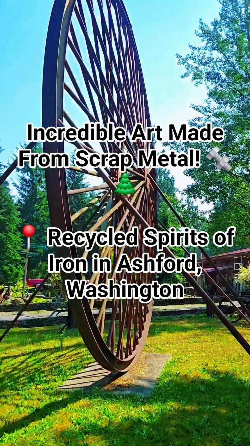 Scrap Metal Sculptures Near Mount Rainier