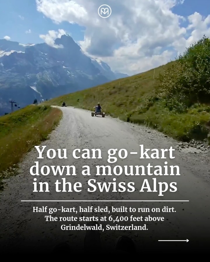 Go-Karting Down Swiss Alps Mountain Route