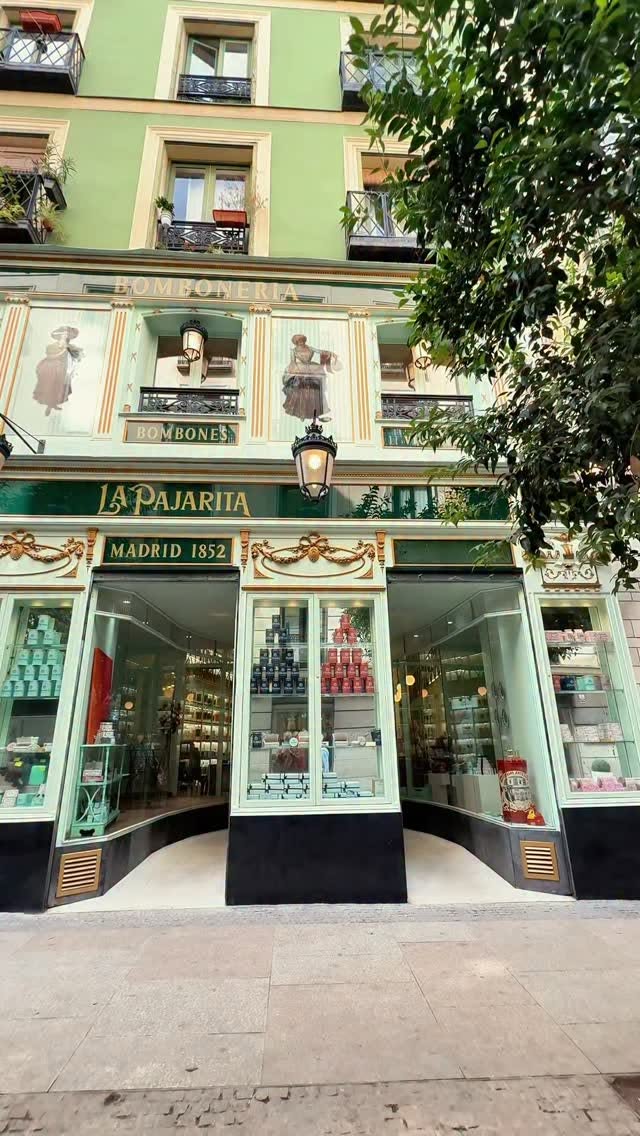 Historic Madrid Sweet Shop With Ancient Water Conduit