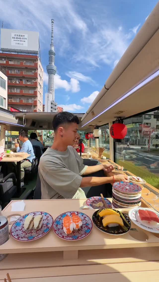 Tokyo's Sushi Bus Tours Pass Famous Landmarks
