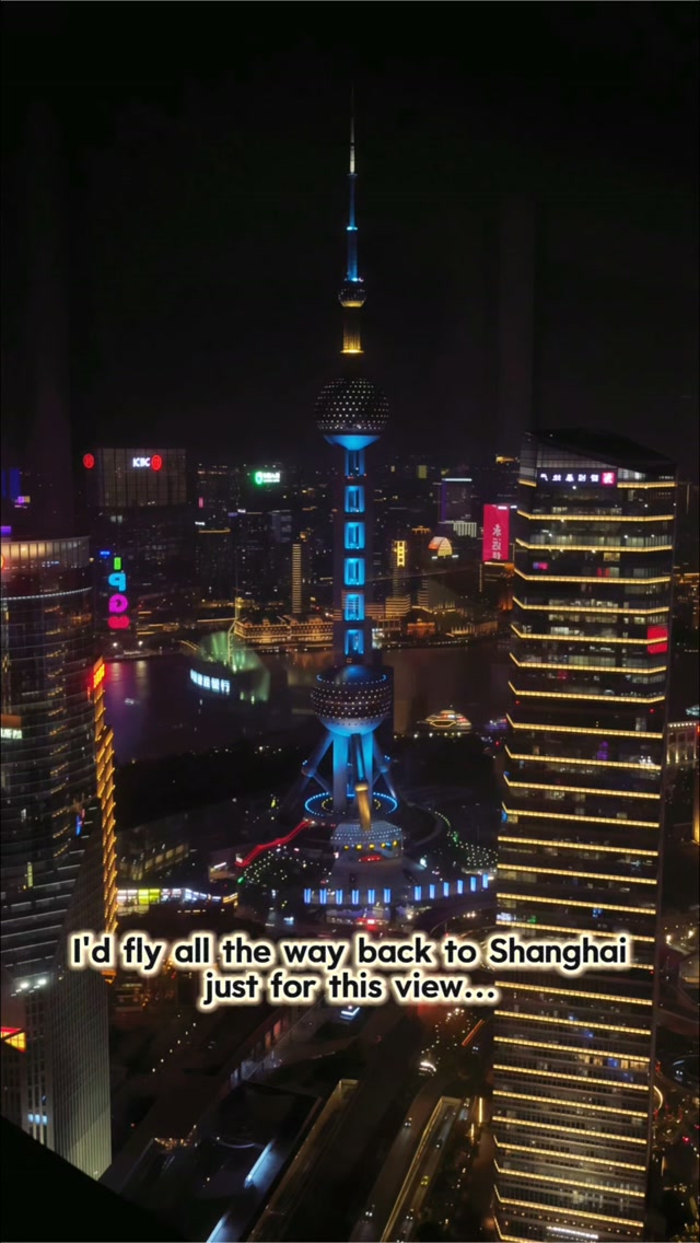 Shanghai Skyscrapers Illuminate Lujiazui Night