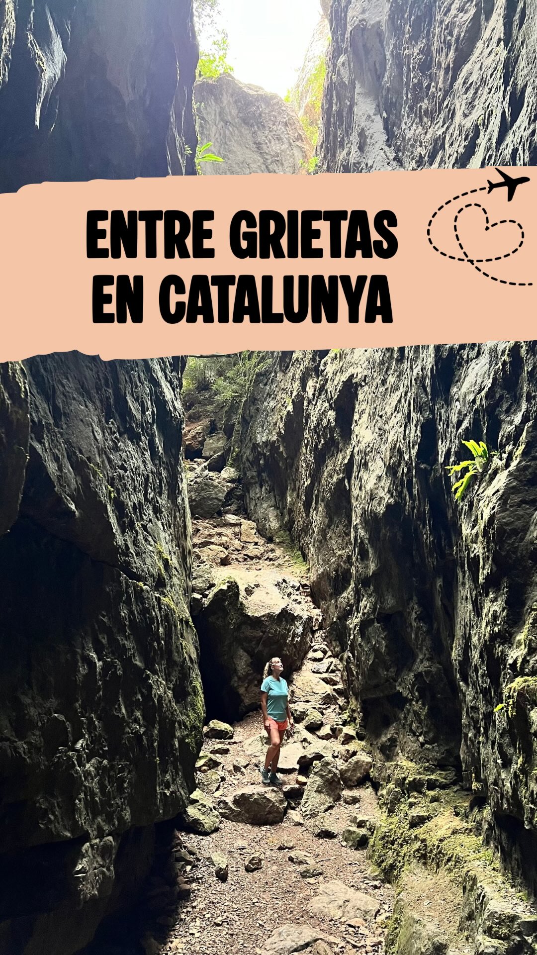 Hiking Through Crevices in Prades Mountains