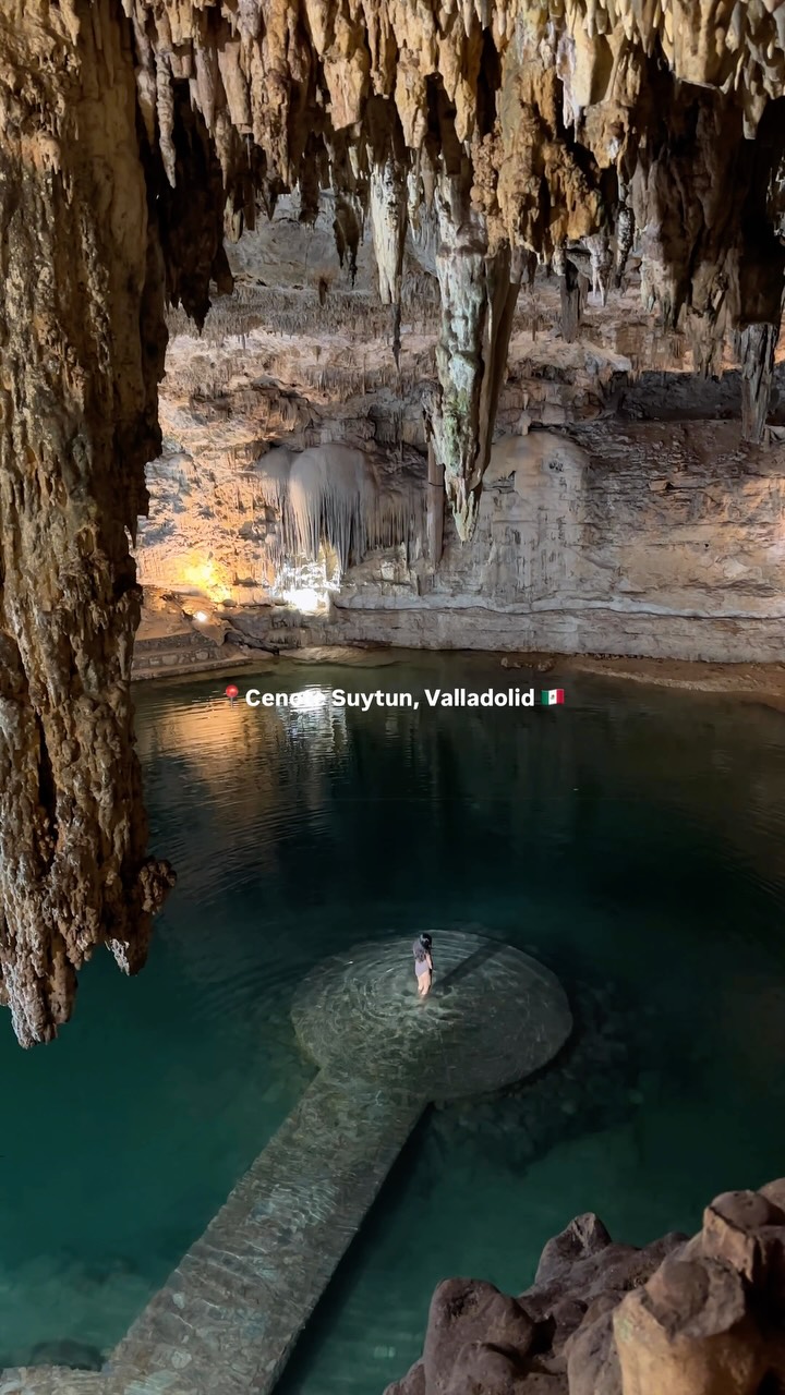 Cenote Suytun: Underground Cave With Stone Platform
