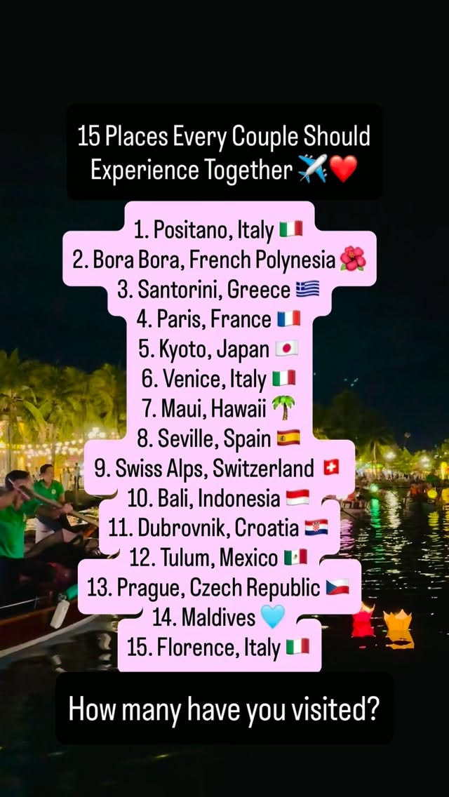 Dreamy Destinations For Couples To Experience