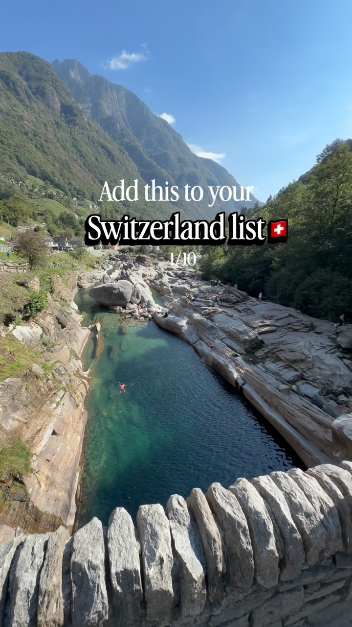Verzasca Valley's Emerald River and Historic Bridge