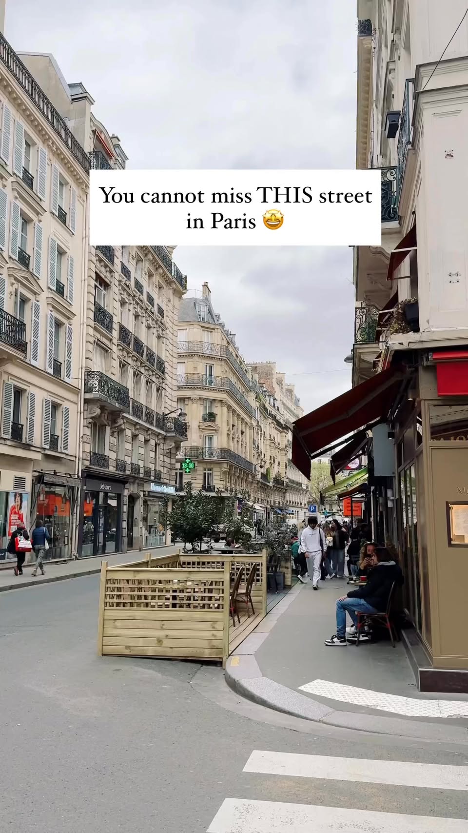 Parisian Foodie Street Near the Eiffel Tower