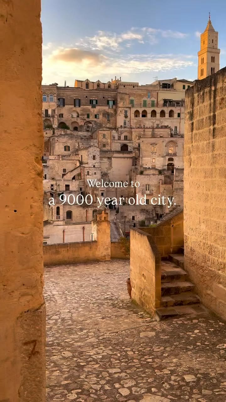 Ancient Italian City With Cave Dwellings