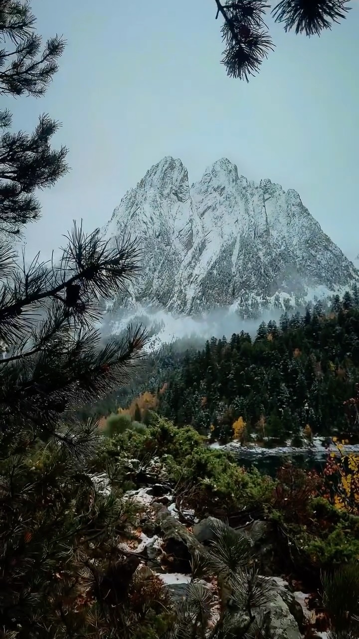 Pyrenees National Park's Snowy Autumn Beauty