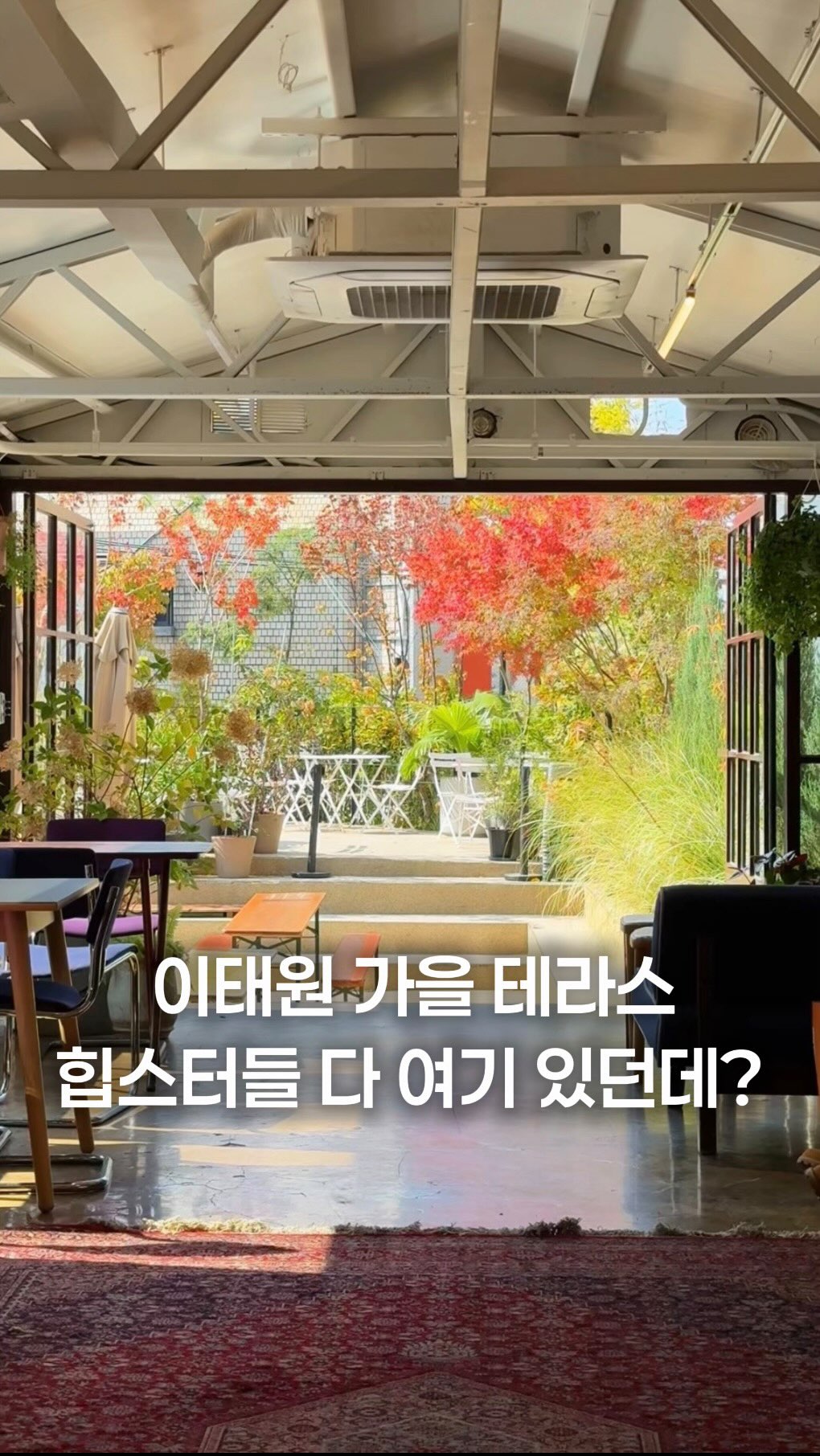 Vintage Itaewon Cafe With Autumn Ambiance