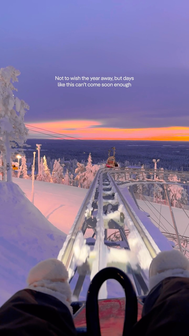 Alpine Coaster Rides Over Snowy Ruka Landscapes