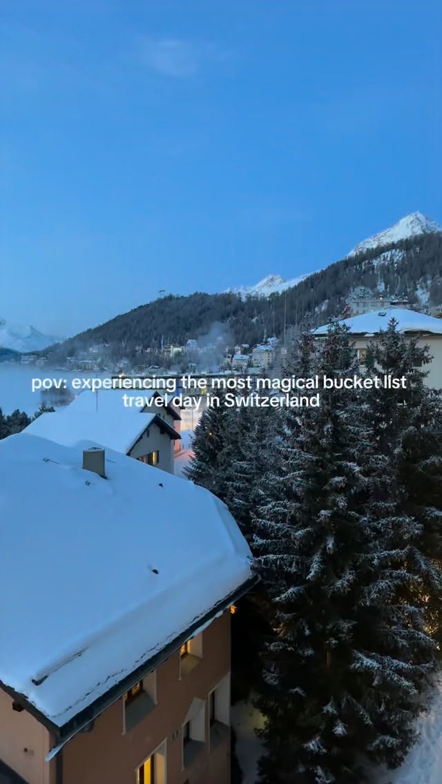 Swiss Alps Train Journey Through Snowy Landscapes