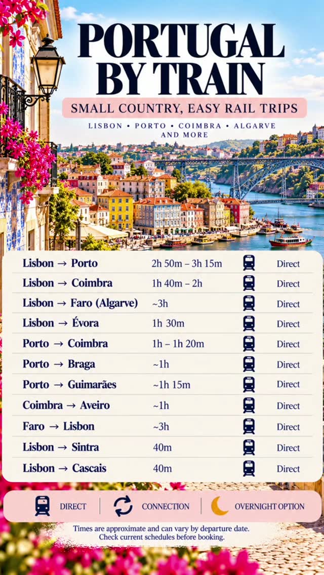 Explore Portugal's Cities Via Scenic Train Journeys