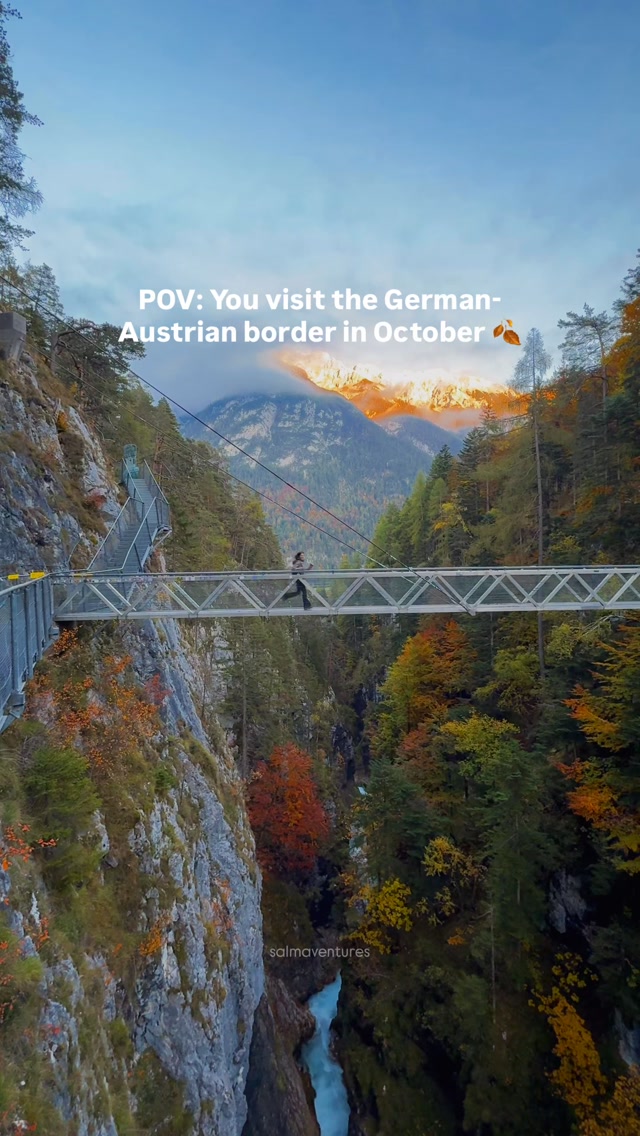 Gorges and Autumn Hues on German-Austrian Border