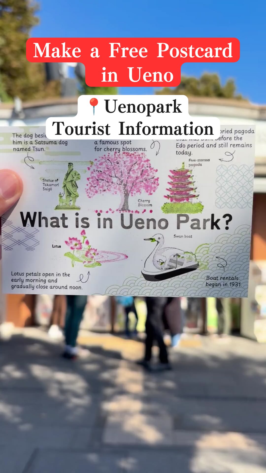 Free Postcard Crafting at Ueno Park Information Center