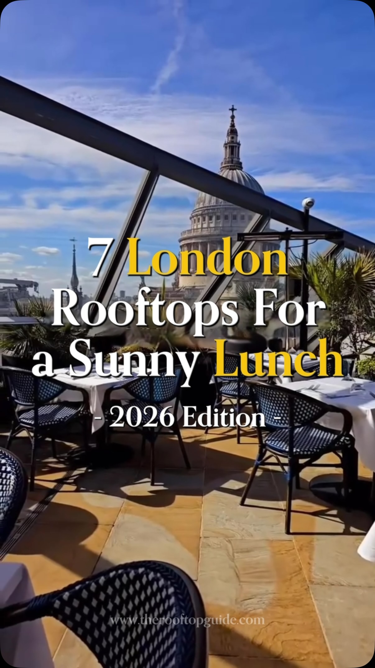 London Rooftops For Sunny Lunches