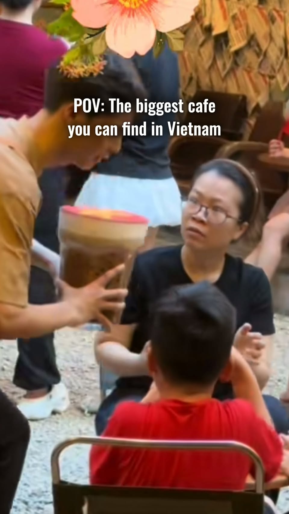 Giant Coffee Cup Awaits at Trinh Cafe