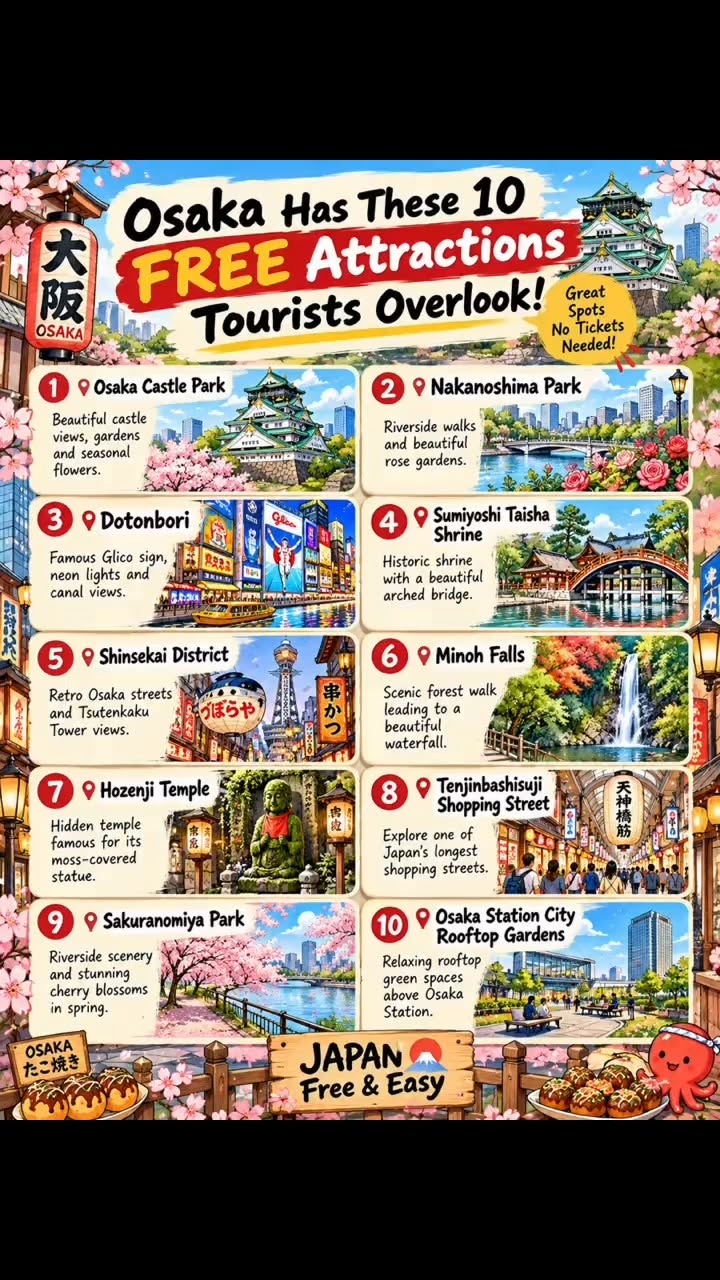 Top 10 Free Osaka Attractions For Your Next Trip