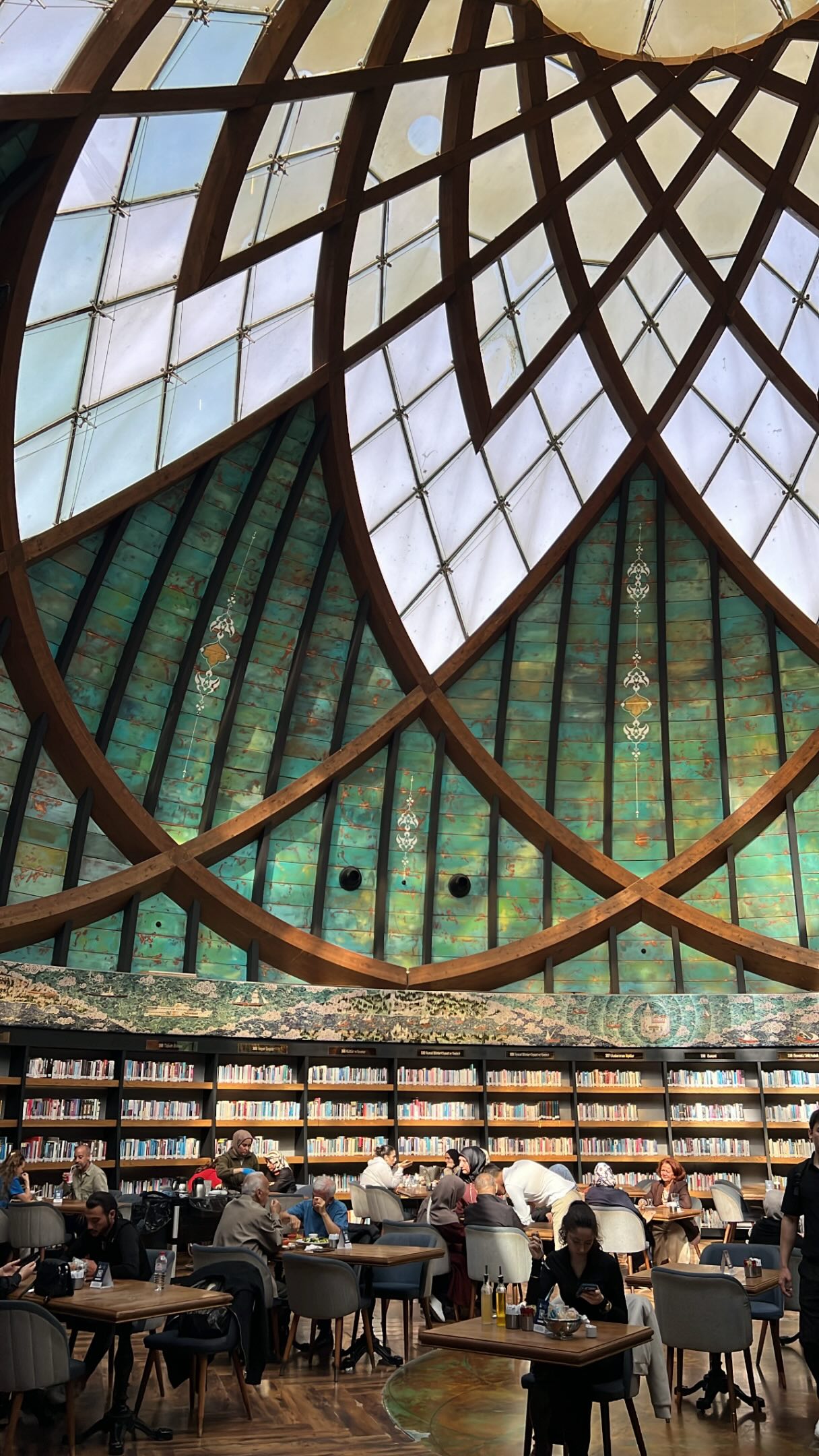 Istanbul Library Cafe With Museum And Bosphorus View