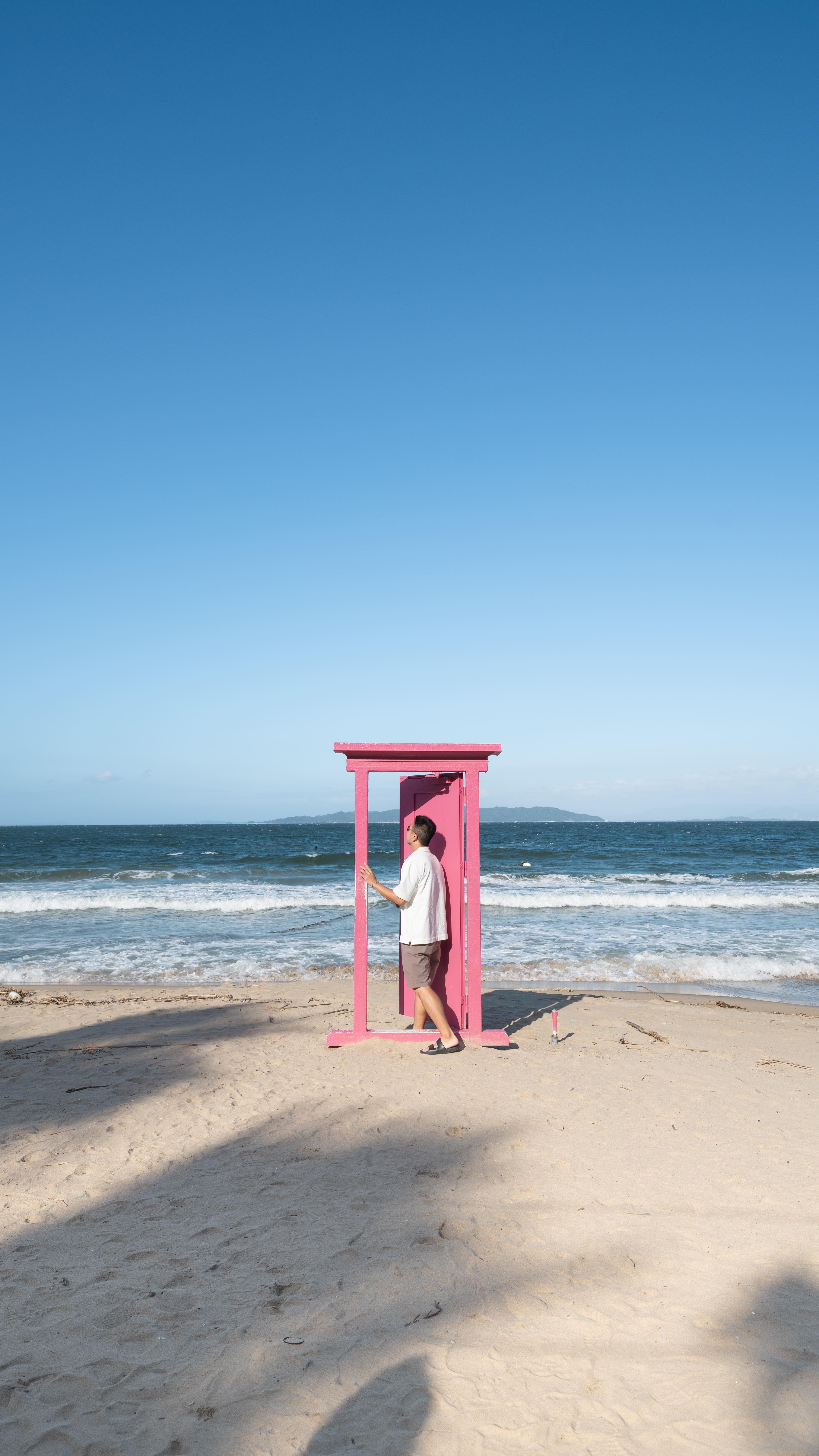 Anywhere Door Found On A Beach