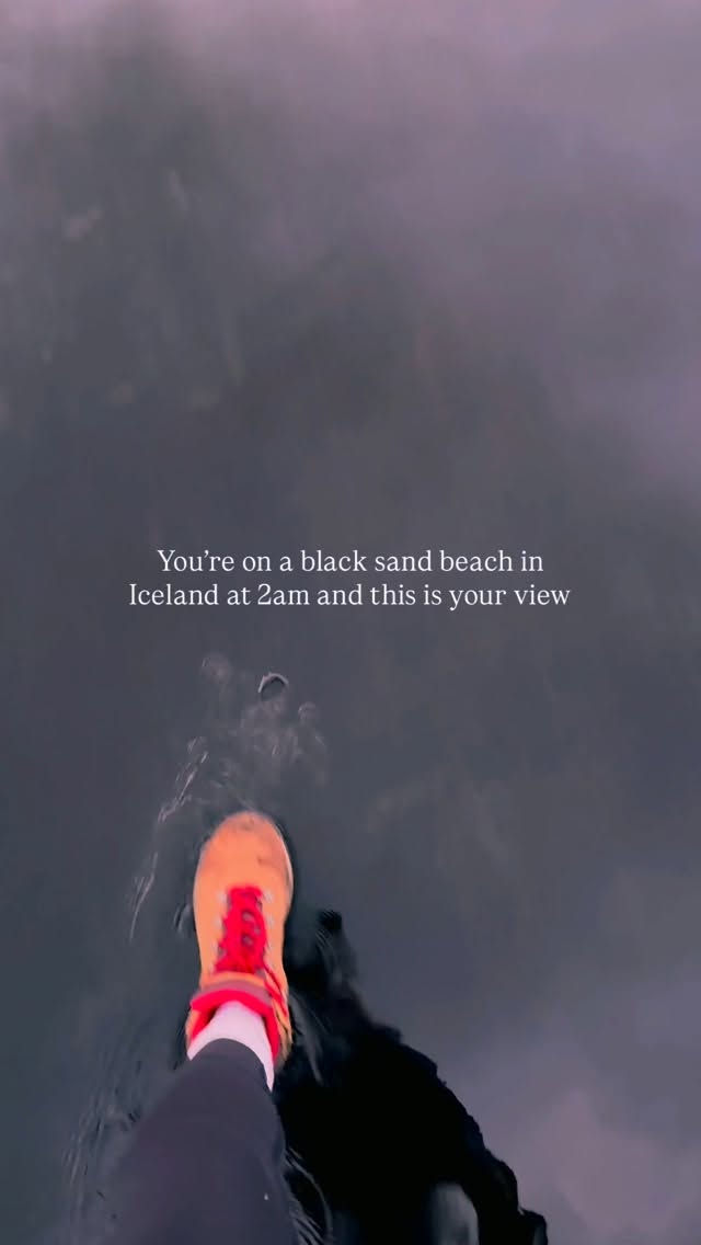 Icelandic Black Sand Beach With Vestrahorn Mountain