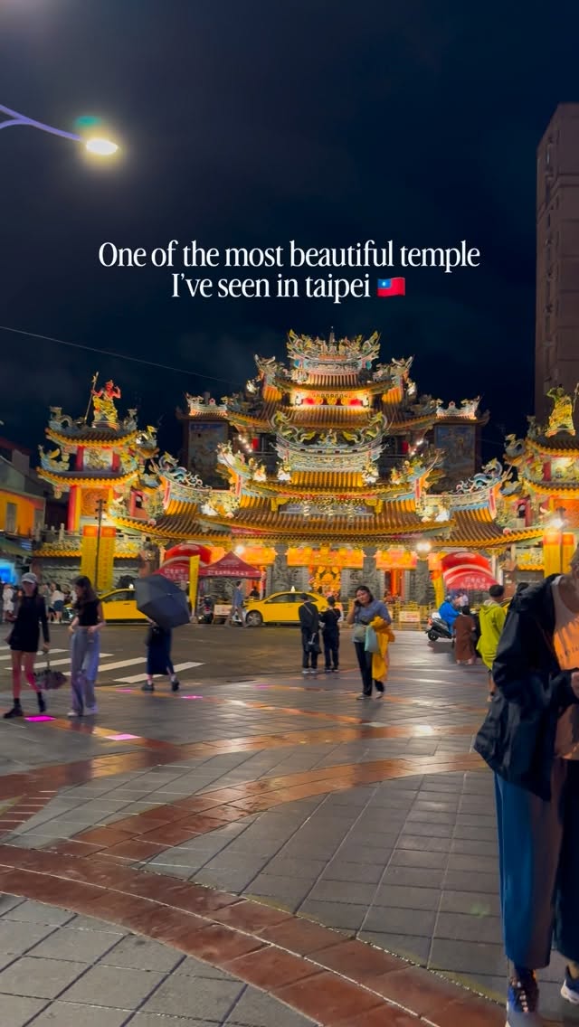Taipei's Songshan Ciyou Temple At Night